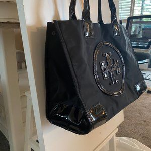 TB Large Black Nylon Tote
